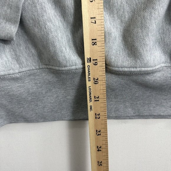 Champion Reverse Weave Double Sided Graphic Pullover Hoodie Sweatshirt Red Gray - Picture 10 of 13